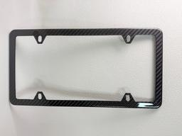 Carbon Fiber License Plate Frame – Standard Fit | 3K Twill Weave — carbon fiber product angle 2