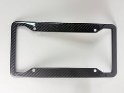 Carbon Fiber License Plate Frame – Standard Fit | 3K Twill Weave — carbon fiber product angle 1