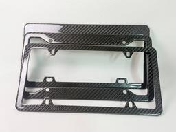 Carbon Fiber License Plate Frame – Wide Top | Maximum Visibility — carbon fiber product angle 2