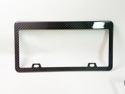 Carbon Fiber License Plate Frame – Wide Top | Maximum Visibility — carbon fiber product angle 1