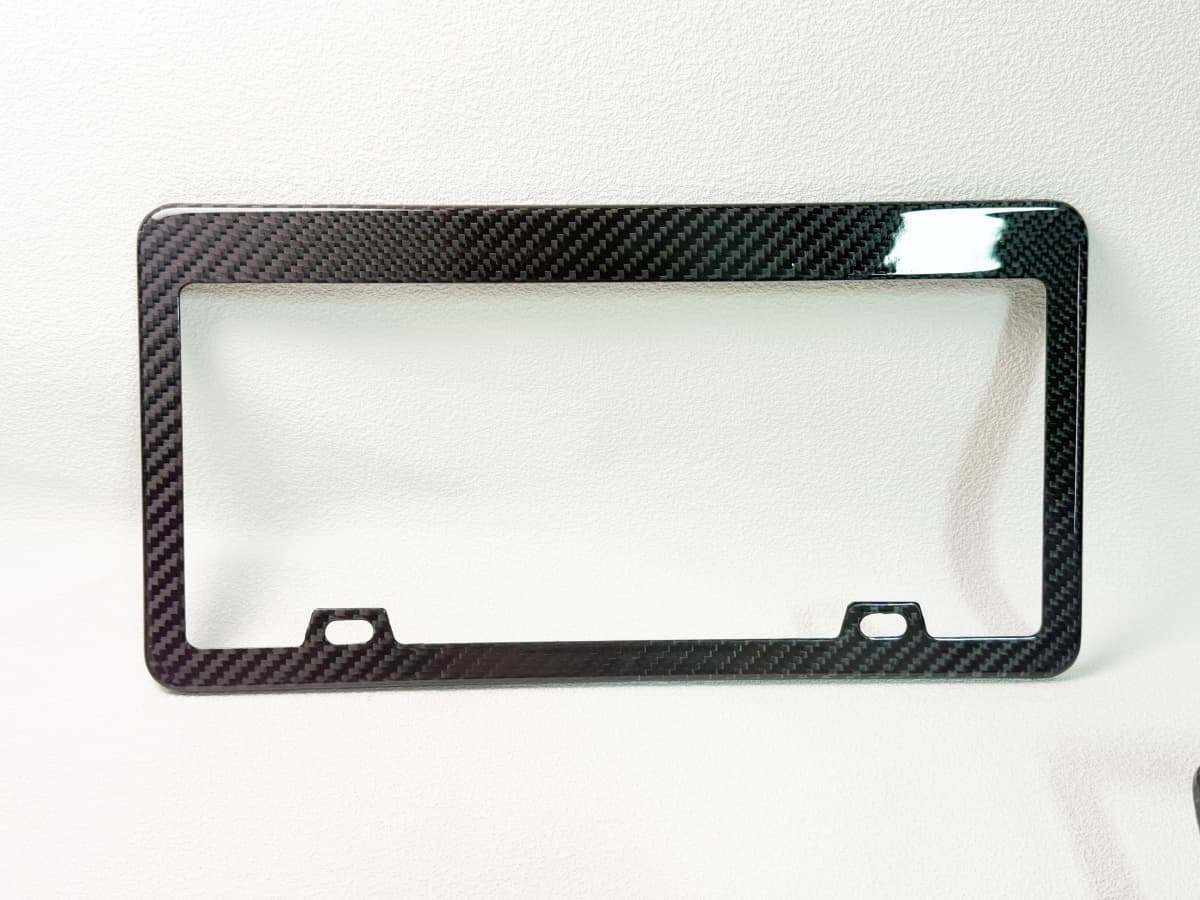 Carbon Fiber License Plate Frame – Wide Top | Maximum Visibility