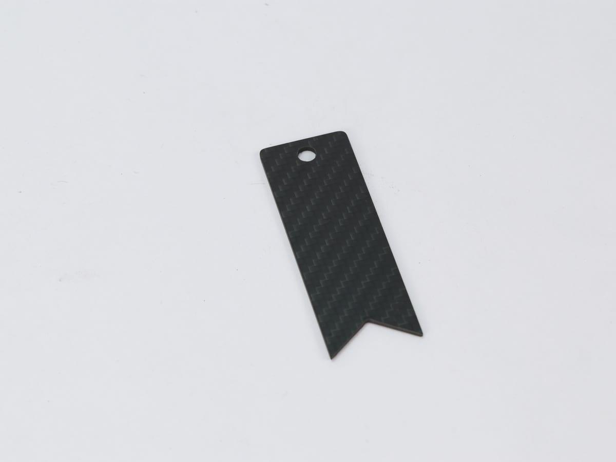 Banner Hang Tag – Carbon Fiber | Premium Branding — carbon fiber close-up view 2