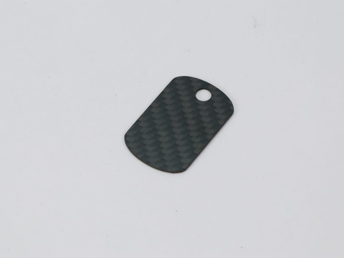 Circle Hang Tag – Carbon Fiber | Clean & Minimal — carbon fiber close-up view 3
