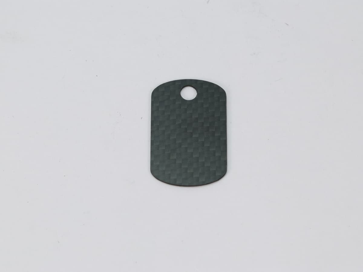 Circle Hang Tag – Carbon Fiber | Clean & Minimal