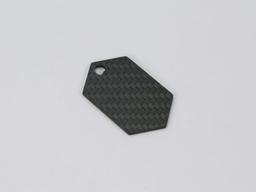 Cross Tag – Carbon Fiber | Symbolic Design — carbon fiber product angle 2