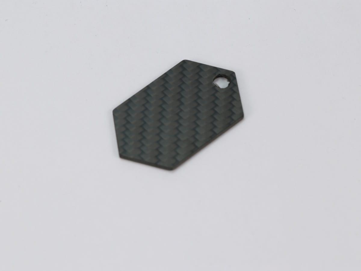 Cross Tag – Carbon Fiber | Symbolic Design — carbon fiber close-up view 3