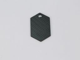 Cross Tag – Carbon Fiber | Symbolic Design — carbon fiber product angle 1