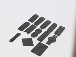 Custom Shape Tag – Carbon Fiber | Your Design, Your Shape — carbon fiber product angle 3