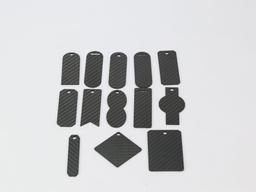 Custom Shape Tag – Carbon Fiber | Your Design, Your Shape — carbon fiber product angle 1