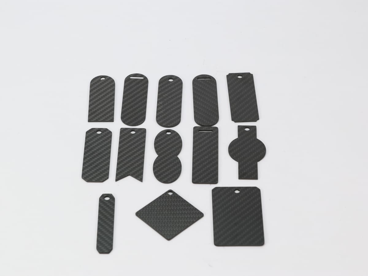 Custom Shape Tag – Carbon Fiber | Your Design, Your Shape