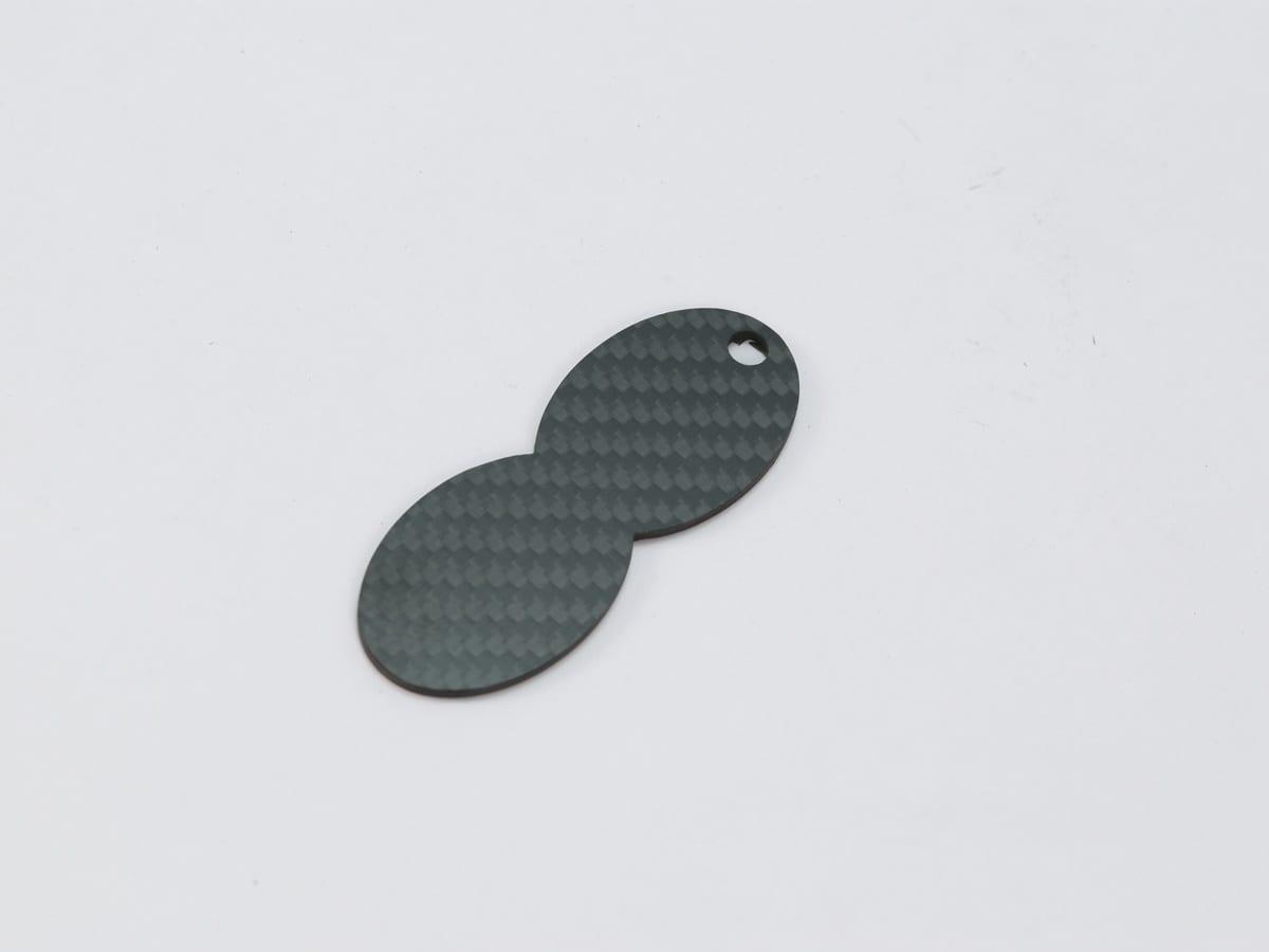 Diamond Tag – Carbon Fiber | Eye-Catching Shape — carbon fiber close-up view 2