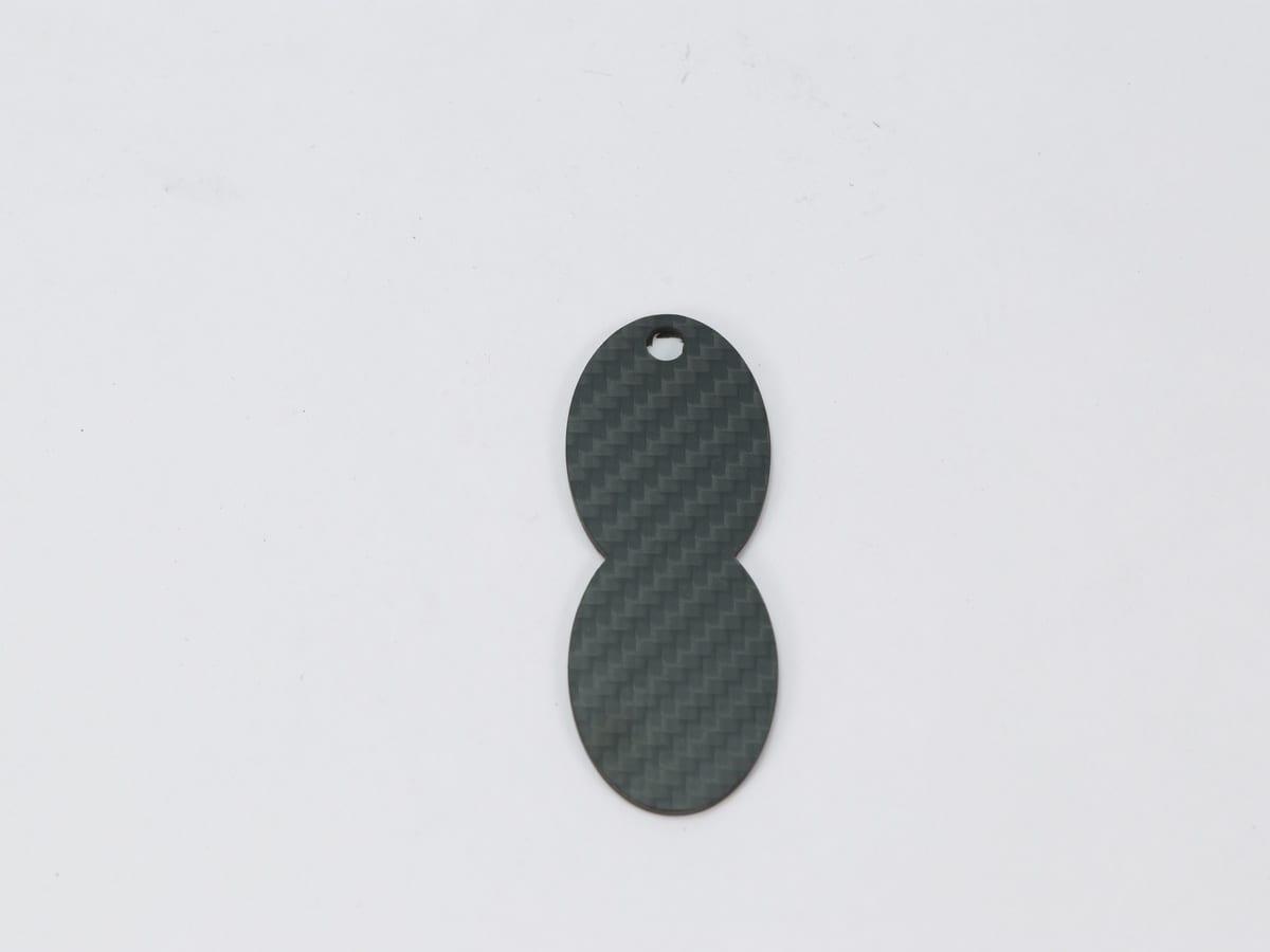 Diamond Tag – Carbon Fiber | Eye-Catching Shape — carbon fiber close-up view 3