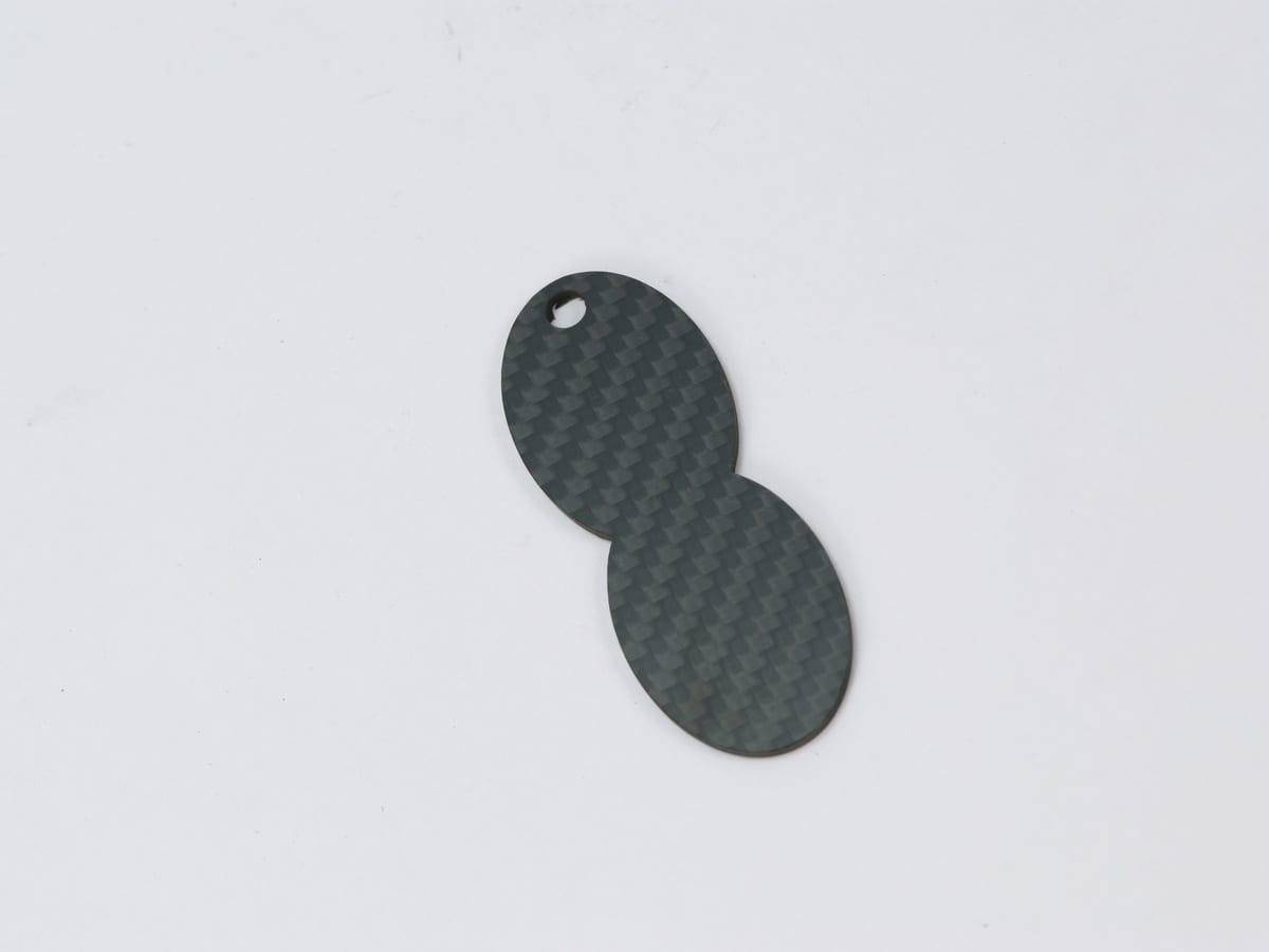 Diamond Tag – Carbon Fiber | Eye-Catching Shape — carbon fiber close-up view 1