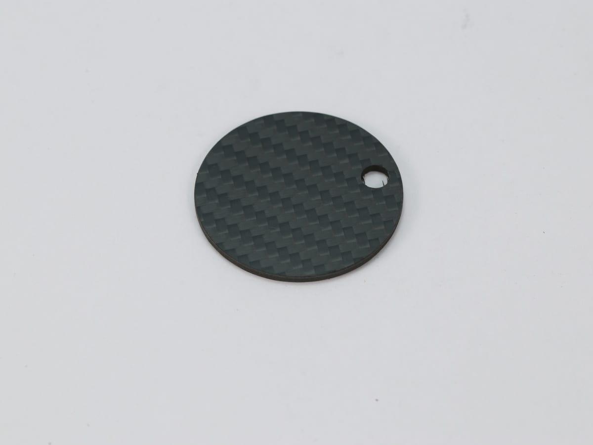Heart Tag – Carbon Fiber | Gift Ready — carbon fiber close-up view 2