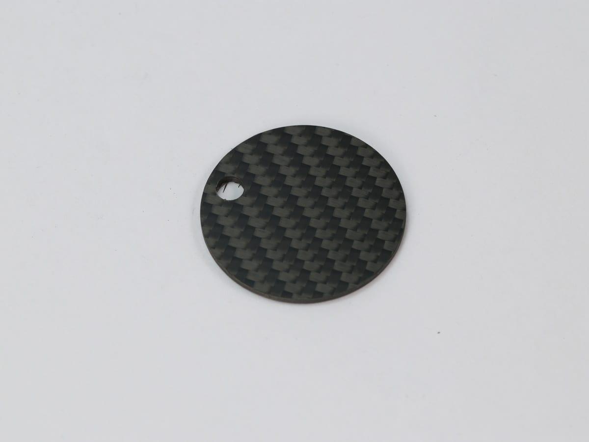 Heart Tag – Carbon Fiber | Gift Ready — carbon fiber close-up view 3