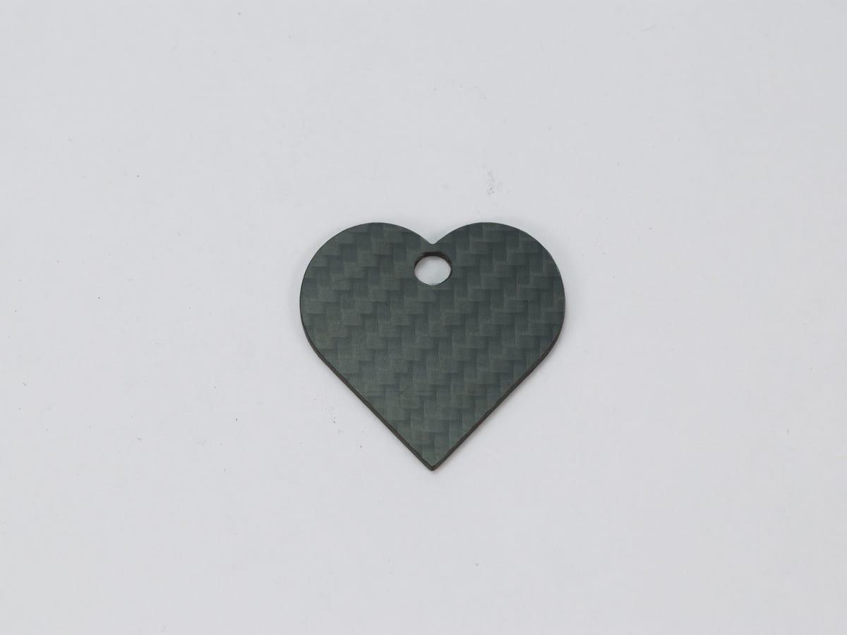 Hexagon Tag – Carbon Fiber | Geometric Design — carbon fiber close-up view 1