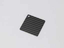 Long Pendant Tag – Carbon Fiber | Elegant Drop — carbon fiber product angle 2