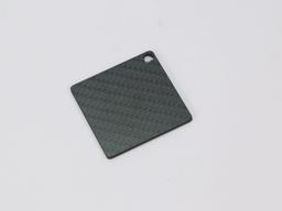Long Pendant Tag – Carbon Fiber | Elegant Drop — carbon fiber product angle 3