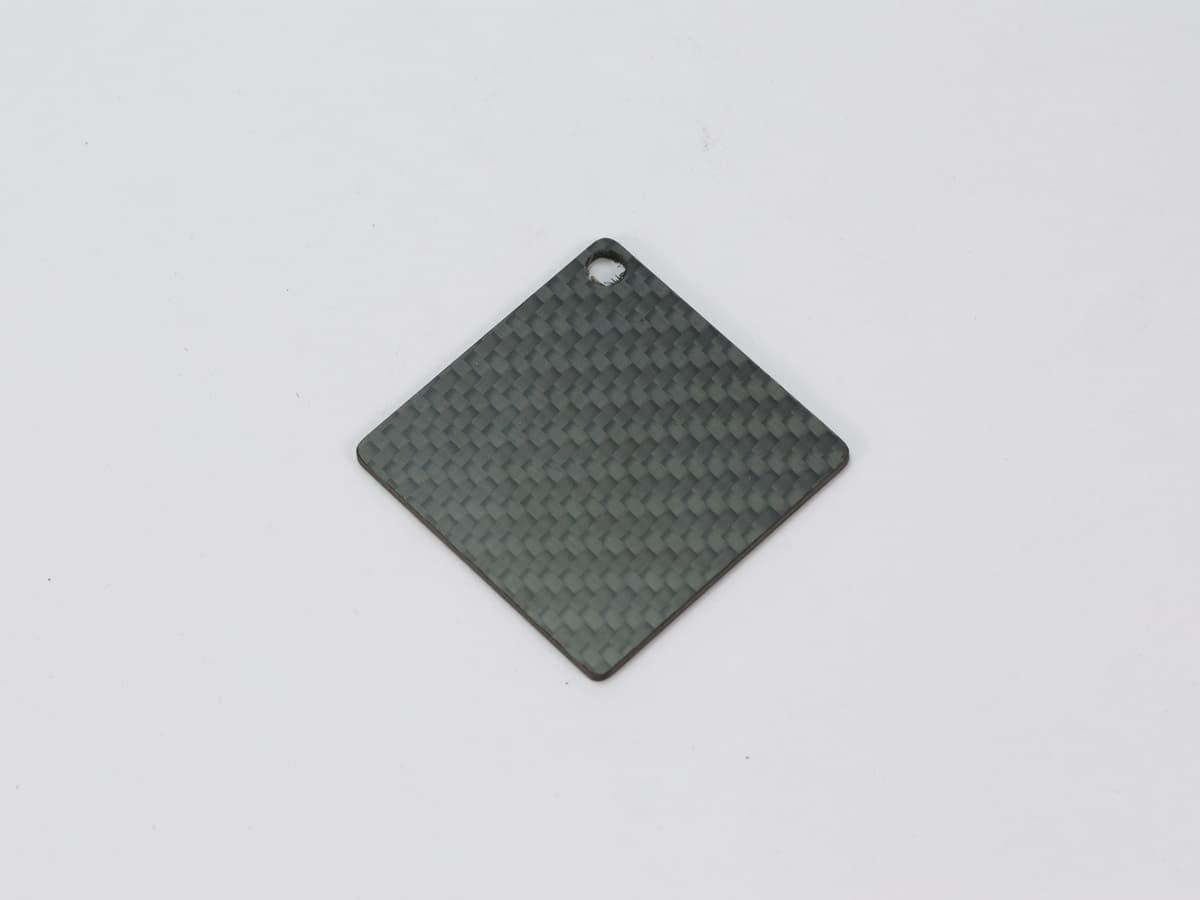 Long Pendant Tag – Carbon Fiber | Elegant Drop