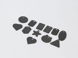 Moon Tag – Carbon Fiber | Subtle Charm — carbon fiber product angle 2