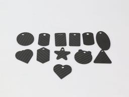 Moon Tag – Carbon Fiber | Subtle Charm — carbon fiber product angle 1
