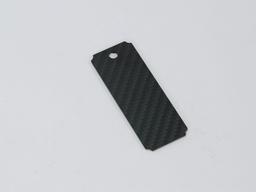 Rectangular Hang Tag – Carbon Fiber | Lightweight & Durable — carbon fiber product angle 2