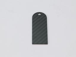 Rounded Hang Tag – Carbon Fiber | Smooth Edges — carbon fiber product angle 2