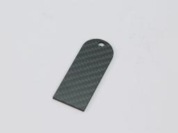 Rounded Hang Tag – Carbon Fiber | Smooth Edges — carbon fiber product angle 3