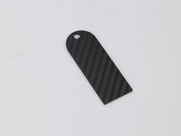 Rounded Hang Tag – Carbon Fiber | Smooth Edges — carbon fiber product angle 1