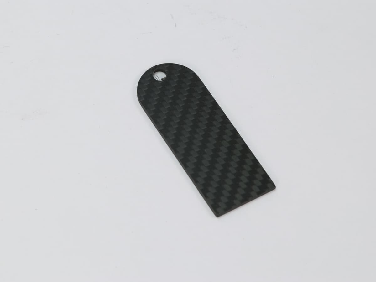 Rounded Hang Tag – Carbon Fiber | Smooth Edges