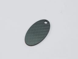 Shield Hang Tag – Carbon Fiber | Bold Statement — carbon fiber product angle 2