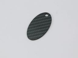 Shield Hang Tag – Carbon Fiber | Bold Statement — carbon fiber product angle 3