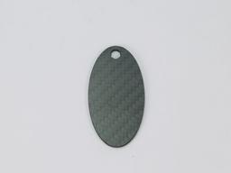 Shield Hang Tag – Carbon Fiber | Bold Statement — carbon fiber product angle 1