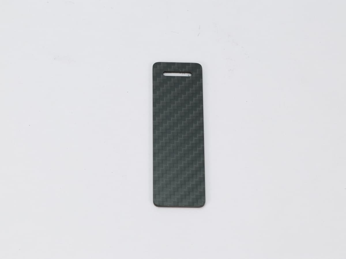 Slot-Top Hang Tag – Carbon Fiber | Easy Display