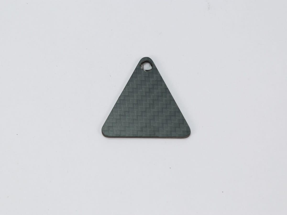Square Hang Tag – Carbon Fiber | Versatile Layout — carbon fiber close-up view 1