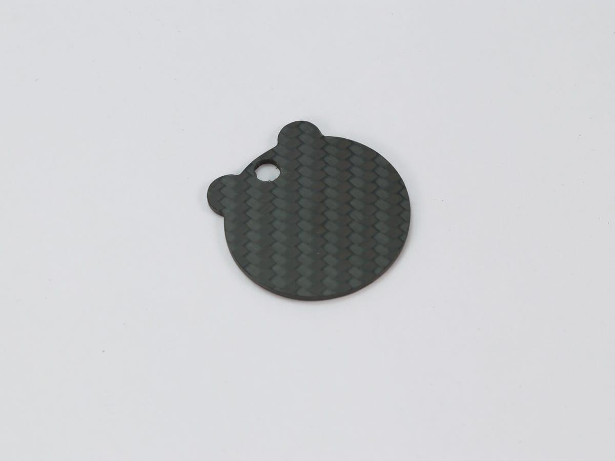 Wave Tag – Carbon Fiber | Flowing Lines — carbon fiber close-up view 2