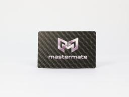 Custom Brand Logo Card – Premium Carbon Fiber Finish | Laser Engraved — carbon fiber product angle 3
