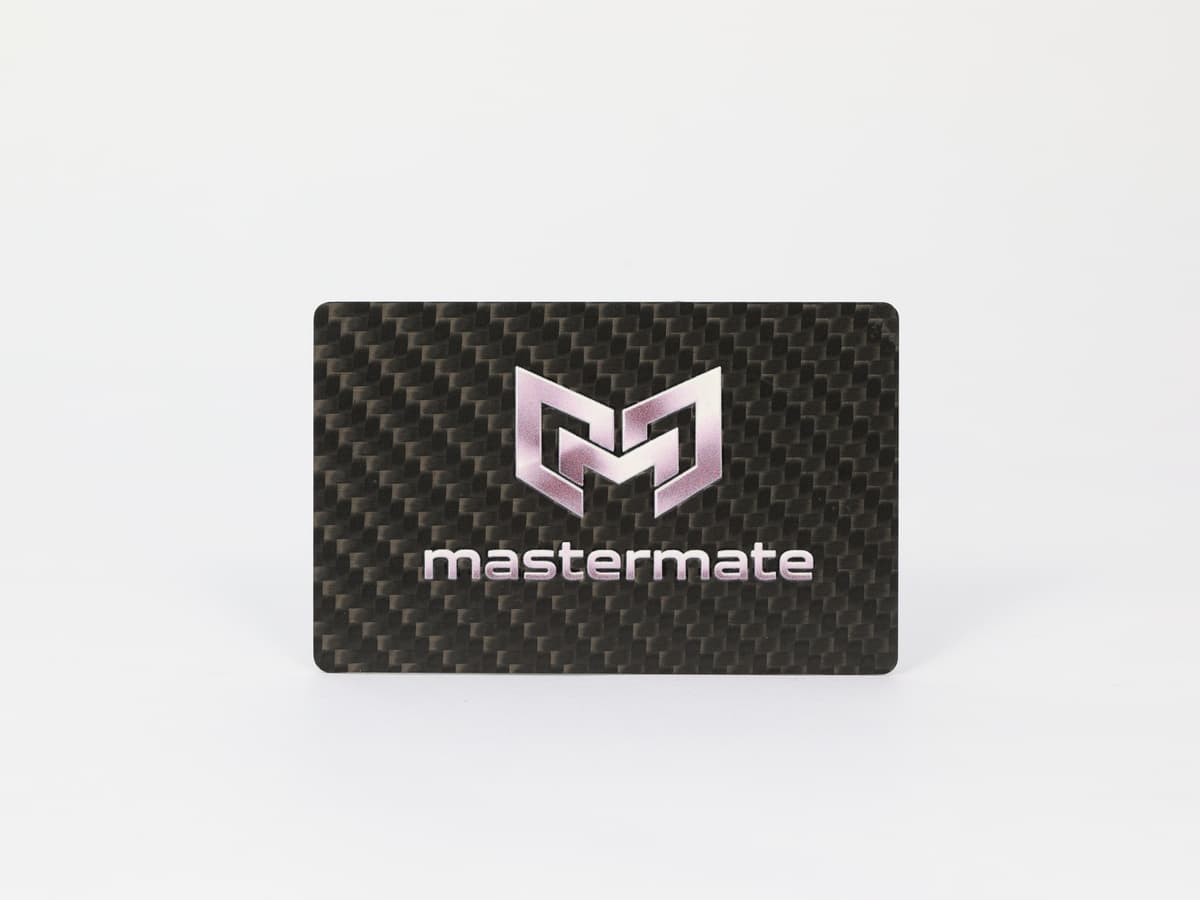Custom Brand Logo Card – Premium Carbon Fiber Finish | Laser Engraved