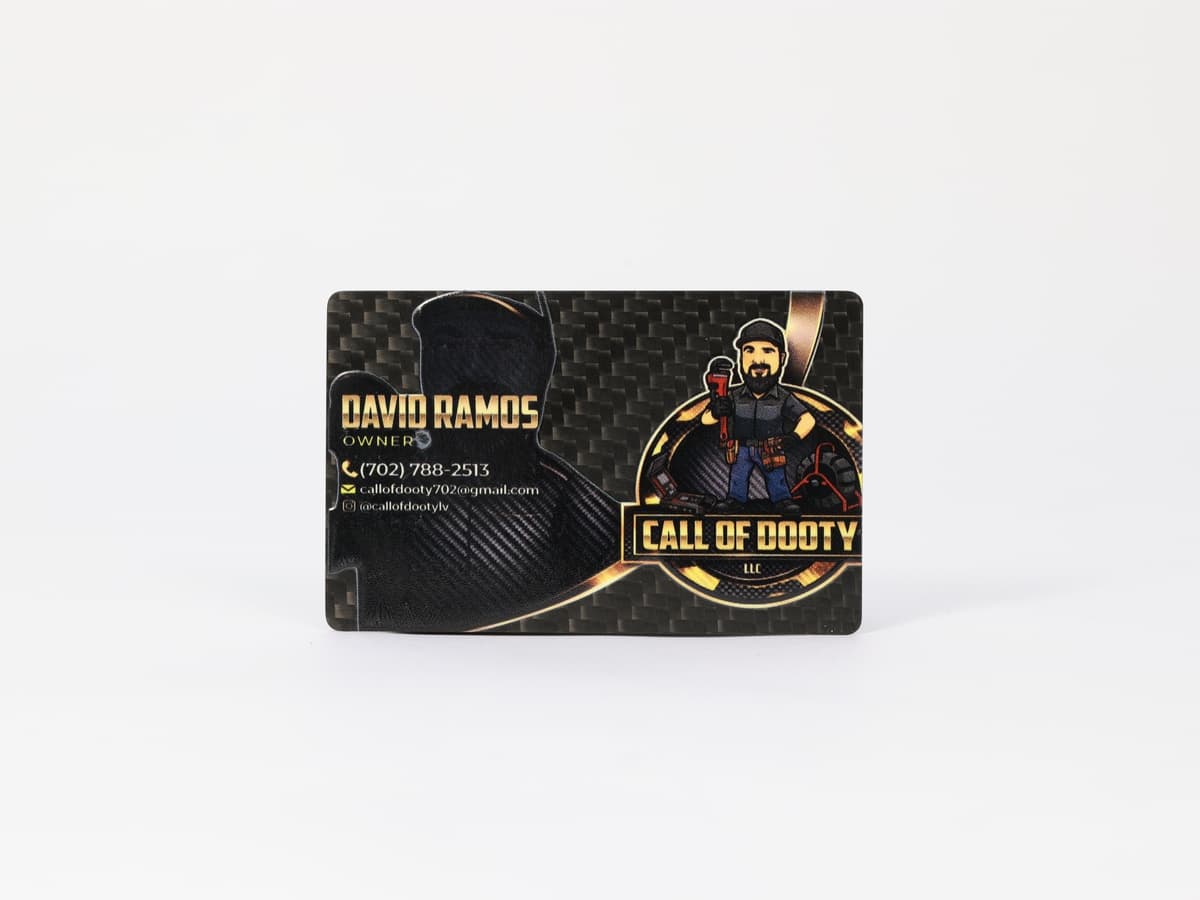 Custom Logo Foil Card – Carbon Fiber + Hot Stamped Foil | Brand Showcase
