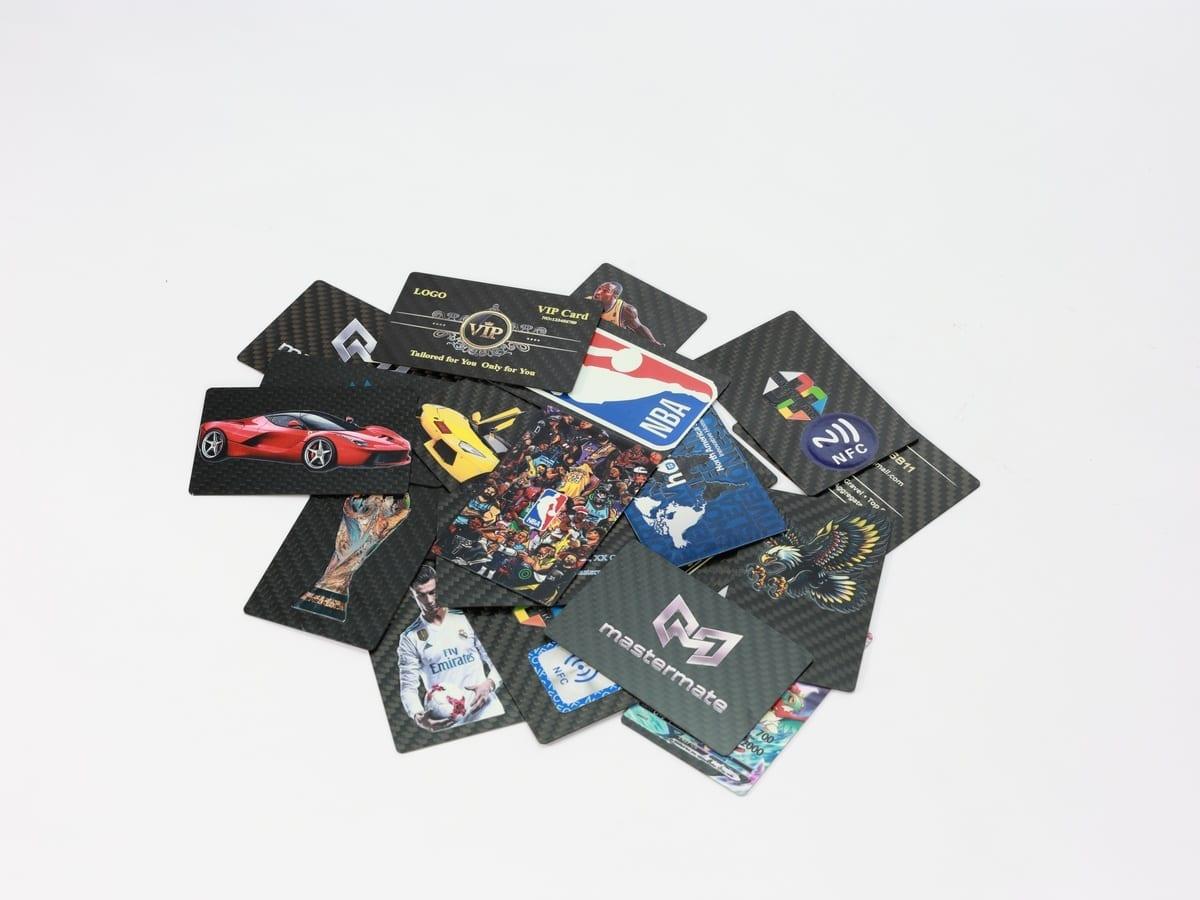 Custom Shape Die-Cut Card – Carbon Fiber + CNC Precision Cut | Any Shape — carbon fiber close-up view 2