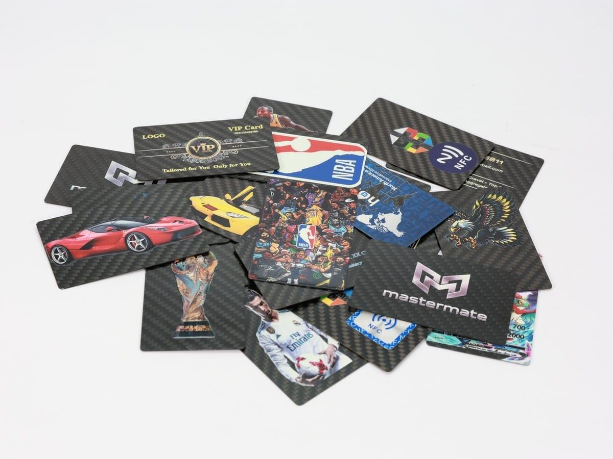 Custom Shape Die-Cut Card – Carbon Fiber + CNC Precision Cut | Any Shape — carbon fiber close-up view 1