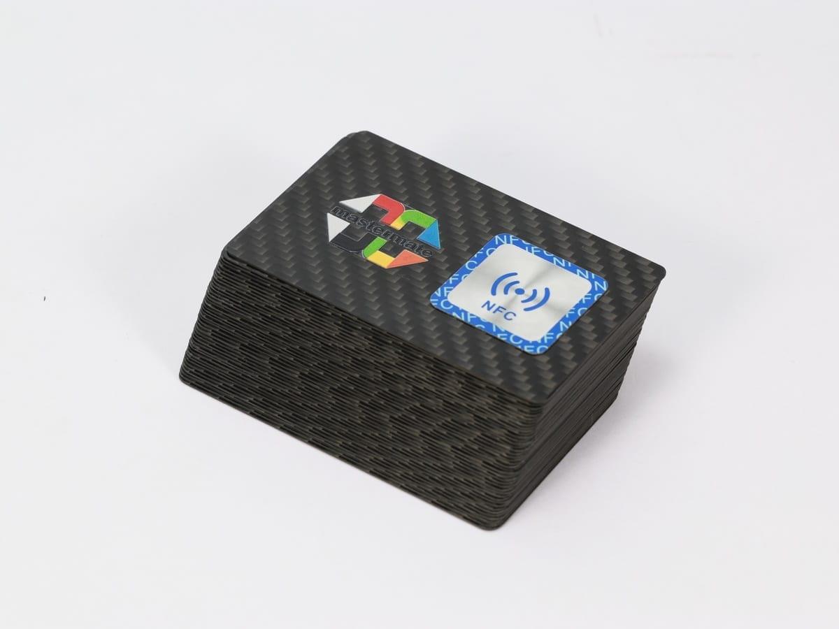 Glossy Full-Color Card – Carbon Fiber + High-Gloss Coating | Vibrant Colors — carbon fiber close-up view 4