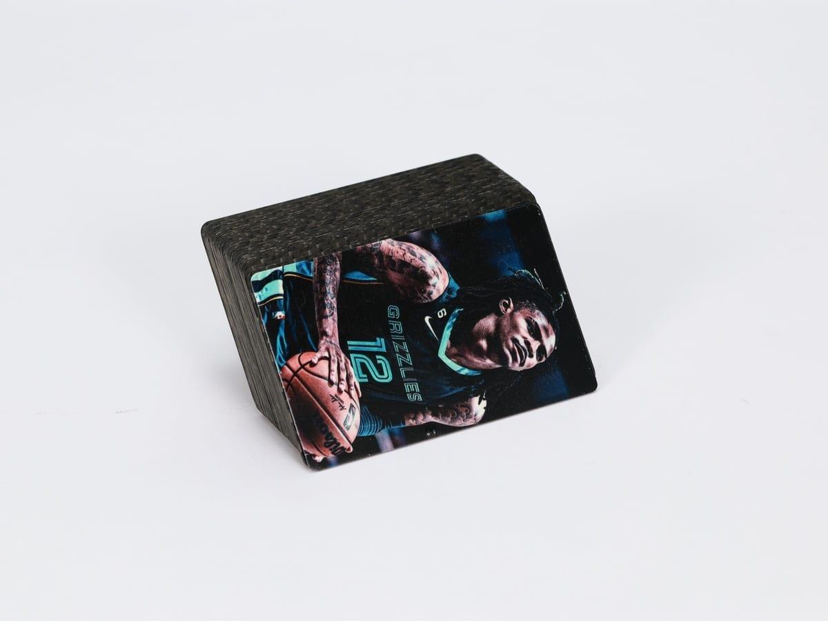 Gold Foil Premium Card – Carbon Fiber + 24K Gold Foil | Luxury Gift — carbon fiber close-up view 3