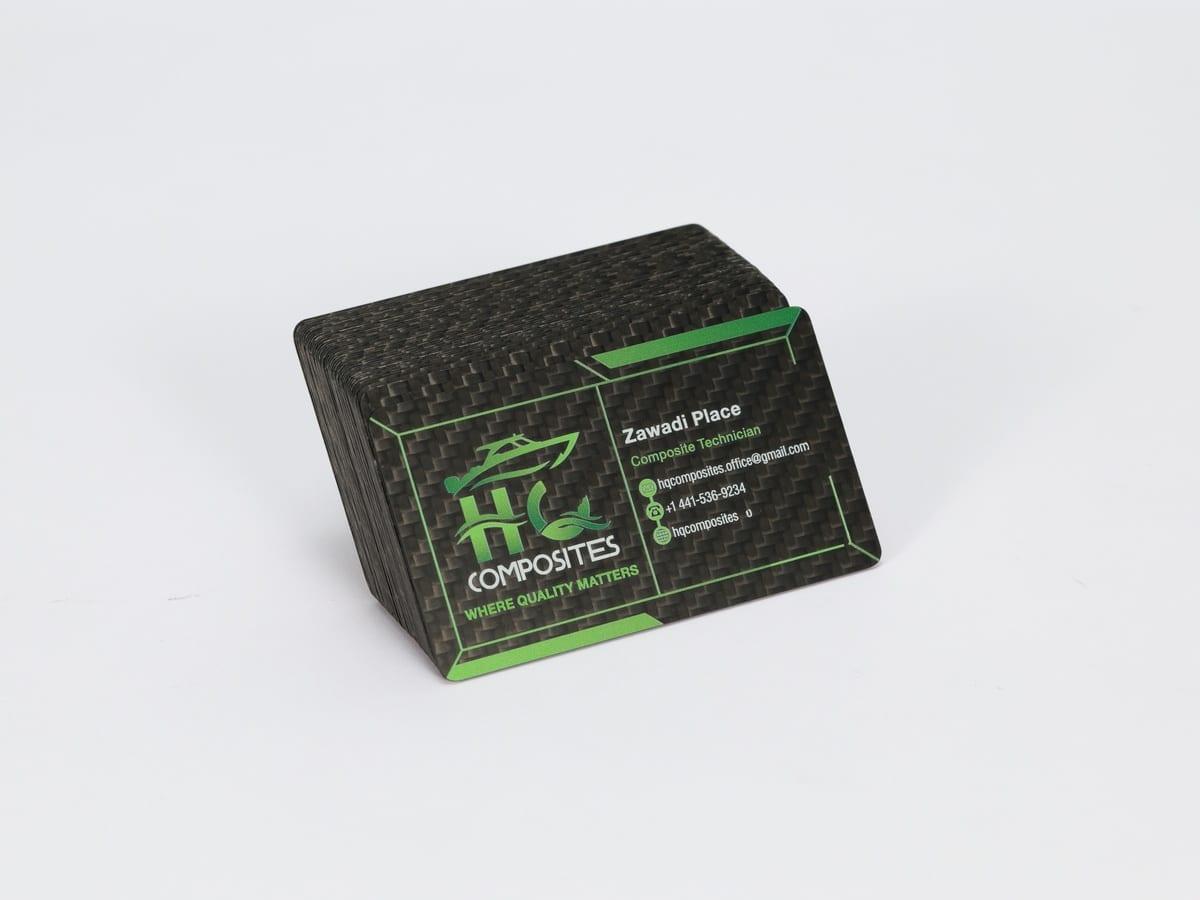 Holographic Effect Card – Carbon Fiber + Hologram Film | Light-Shifting — carbon fiber close-up view 2