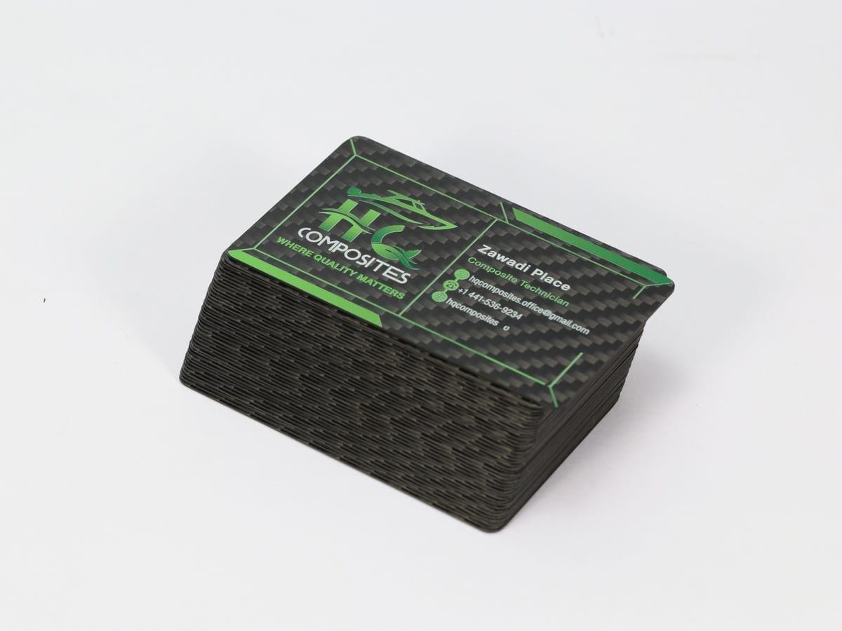 Holographic Effect Card – Carbon Fiber + Hologram Film | Light-Shifting — carbon fiber close-up view 3