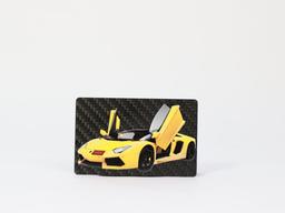 Luxury Brand Card – Real Carbon Fiber | Gold & Silver Foil Options — carbon fiber product angle 2
