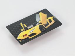Luxury Brand Card – Real Carbon Fiber | Gold & Silver Foil Options — carbon fiber product angle 4