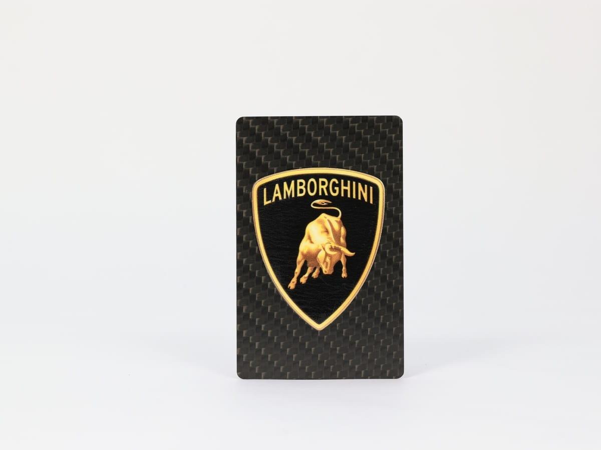 Luxury Brand Card – Real Carbon Fiber | Gold & Silver Foil Options — carbon fiber close-up view 1