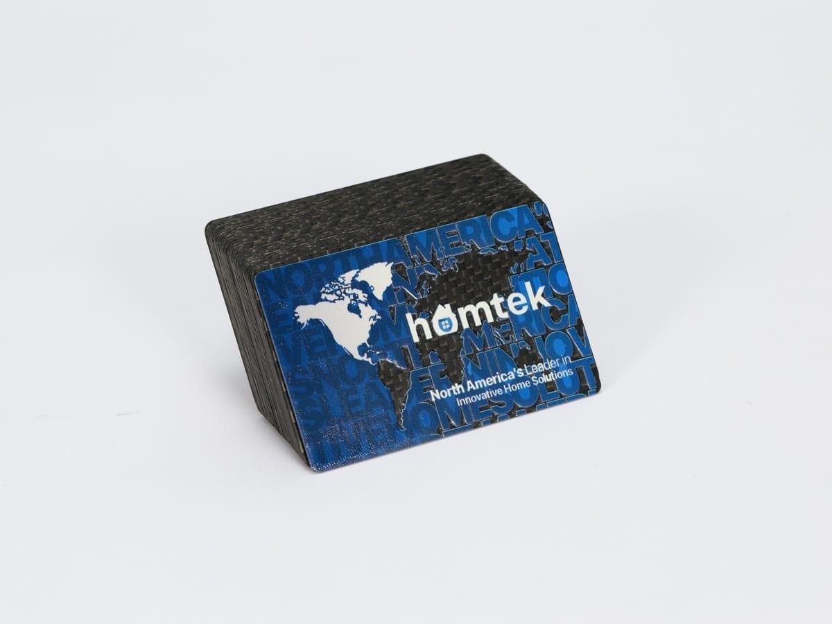 Matte Finish Print Card – Carbon Fiber + Soft-Touch Matte | Understated Elegance — carbon fiber close-up view 3