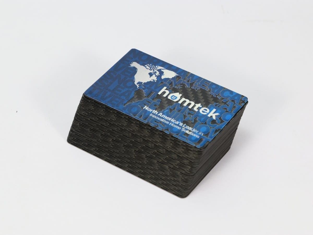 Matte Finish Print Card – Carbon Fiber + Soft-Touch Matte | Understated Elegance — carbon fiber close-up view 4